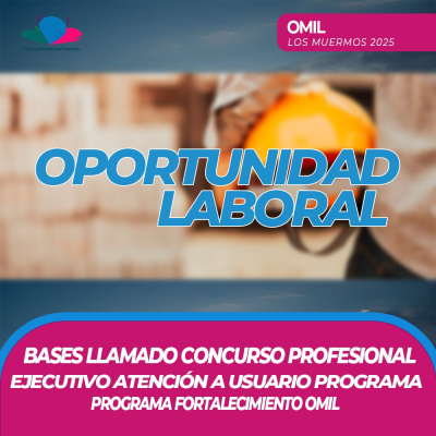 &iexcl;Concurso para el Cargo Profesional Perfil Ejecutivo/a en Atenci&oacute;n a Usuarios/as del Programa FOMIL 2025!